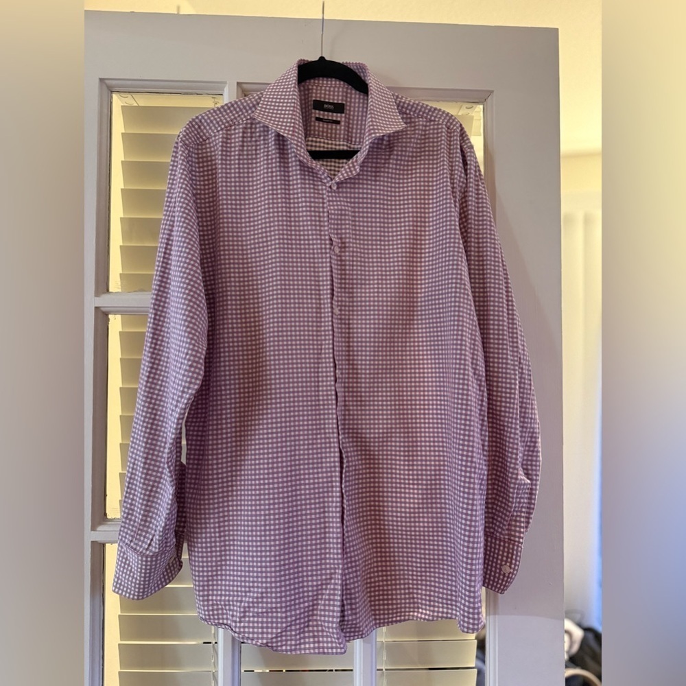 Boss Pink Casual Button Down Shirt